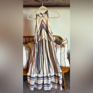 Listicle, Women’s Medium, Red Cream and Blue Dress